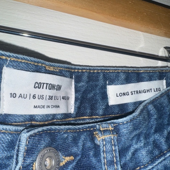 Cotton On Women’s Straight Blue Jeans - Picture 2 of 3